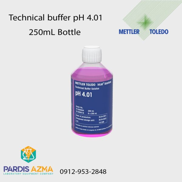 محلول کالیبراسیون (استاندارد) بافر 4 متلر تولدو buffer 4 mettler toledo